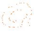 Guirlande Confettis - Orange fluo